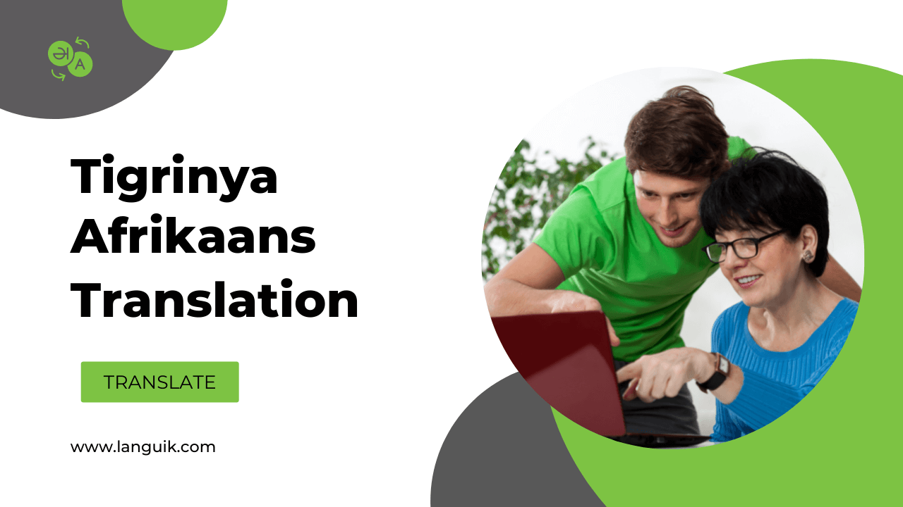 Tigrinya Afrikaans Translation Languik